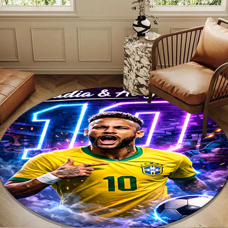 Dream Big Play Neymar Round Mat Home Decor, Chair Rug For livingroom,Bedroom, Doormat Home Decor Birthday Gift Christmas Gifts