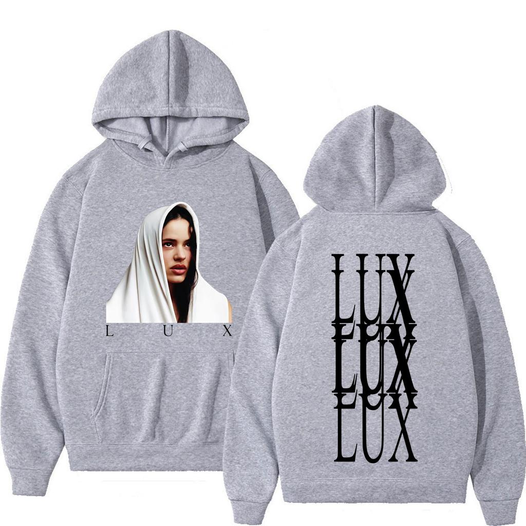 Singer Rosalia Lux Tour Print Hoodie Men Women Fashion Sweatshirt Long Sleeves Winter Pullover Fan Gifts