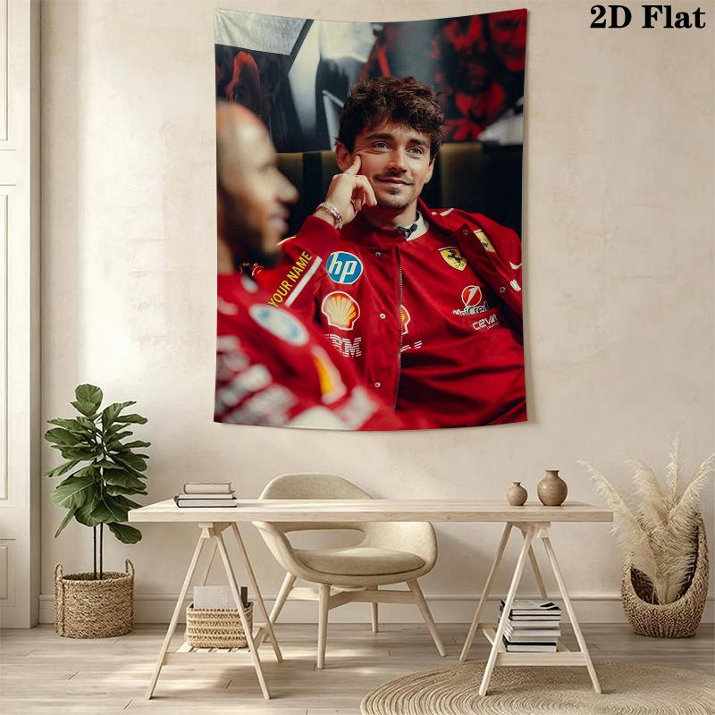 Custom Name Charles Leclerc 22 Wall Tapestry Aesthetic Wall Hanging Printed Fabric Blanket Decorative Tapestries for Bedroom Living Room Home Decor