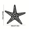 Metal Wall Art Starfish Home Decor, Iron Silhouette Hanging for Living Room Office Interior