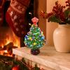 DIY Christmas Craft Kits Handmade Beaded Tree Ornament, Sparkly Crystal Bead Mini Creative Ornament Making Tabletop Decor, Hand-Woven Xmas Desktop
