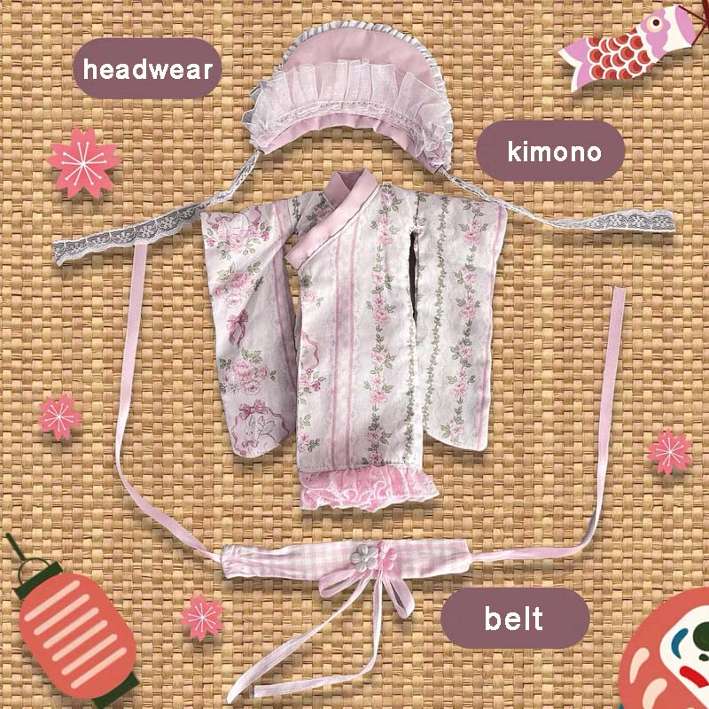 

Одежда для кук BJD 1/6 Ручной работы Милое японское кимоно для кук BJD ростом 30 см Платье для девочки Игрушки для переодевания своими руками Аксессуары для одежды кукол no doll розовый