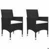 Maison Exclusive - Ensemble à manger de jardin 5 pcs Noir
