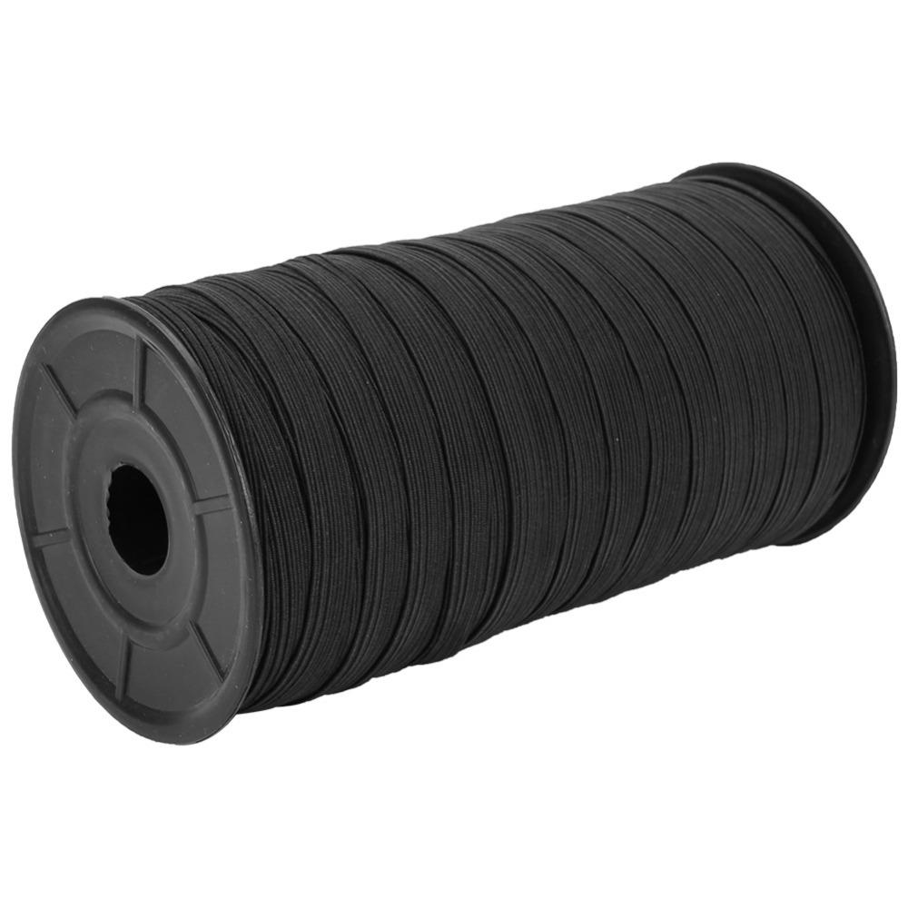 

1pcs Heavy Stretch Flat Knitted Elastic White&Black Elastic Cord Rope Sewing Accessory чёрный