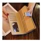 2018 Ladies PU Leather Wallet with Horizontal Zipper & Leaf Design