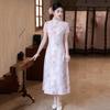 Pink national style new Chinese Aodai improved cheongsam 1011 new young women's high-end dress spring and summer