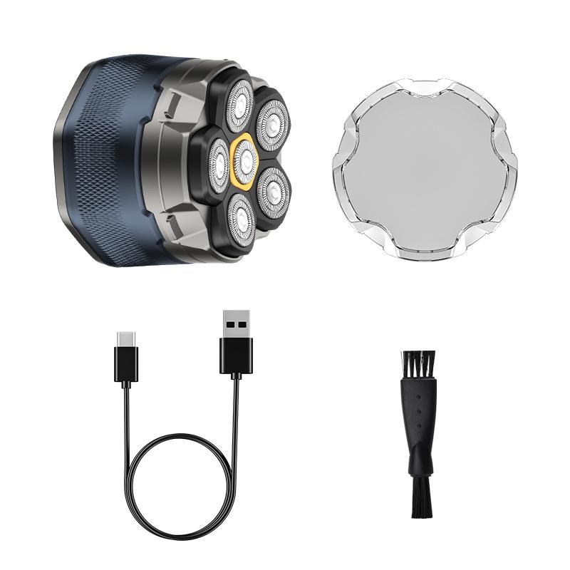 New electric shaver six-blade whole body washable shaver magnetic intelligent bald head machine
