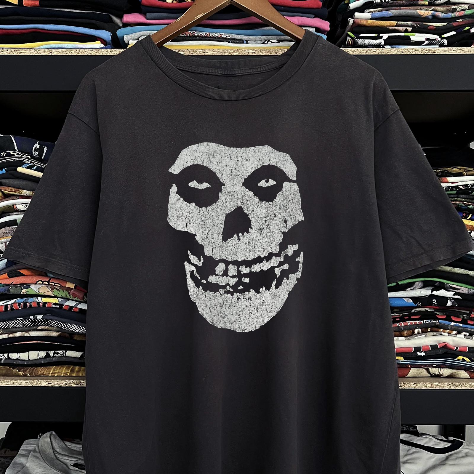 80s Misfits Crimson Ghost Aged T-Shirt Black XL S