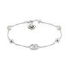 GG Marmont Double G Pendant Shiny 925 Silver Bracelet Women Bracelet 773229-JAAFQ-8135