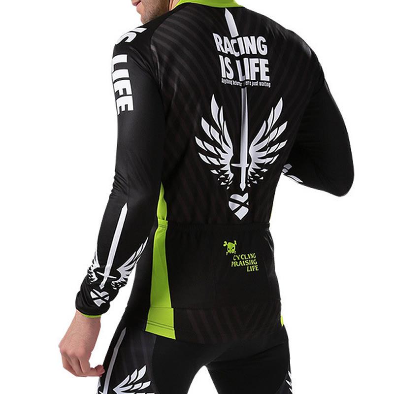 Men's Breathable MTB Mountain Bike Long Sleeve Jersey - Quick-Dry Cycling Shirt With Full Zip 7 thumbnail image