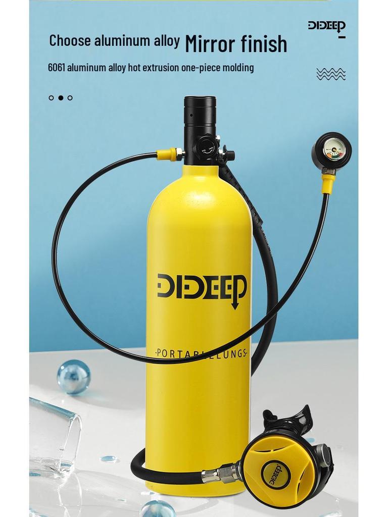DIDEEP X5000Pro 2L Scuba Diving Equipment with Oxygen Tank & Residual Pressure Gauge