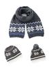 2025 Women's Retro Snowflake Wool Knitted Hat with Fleece-Lined Ear Protection