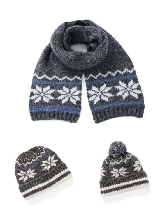 2025 Women's Retro Snowflake Wool Knitted Hat with Fleece-Lined Ear Protection