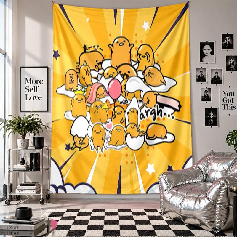 Wall TapestryGudetama Art Hanging Cloth Decorative Background Cover for Room Decoration