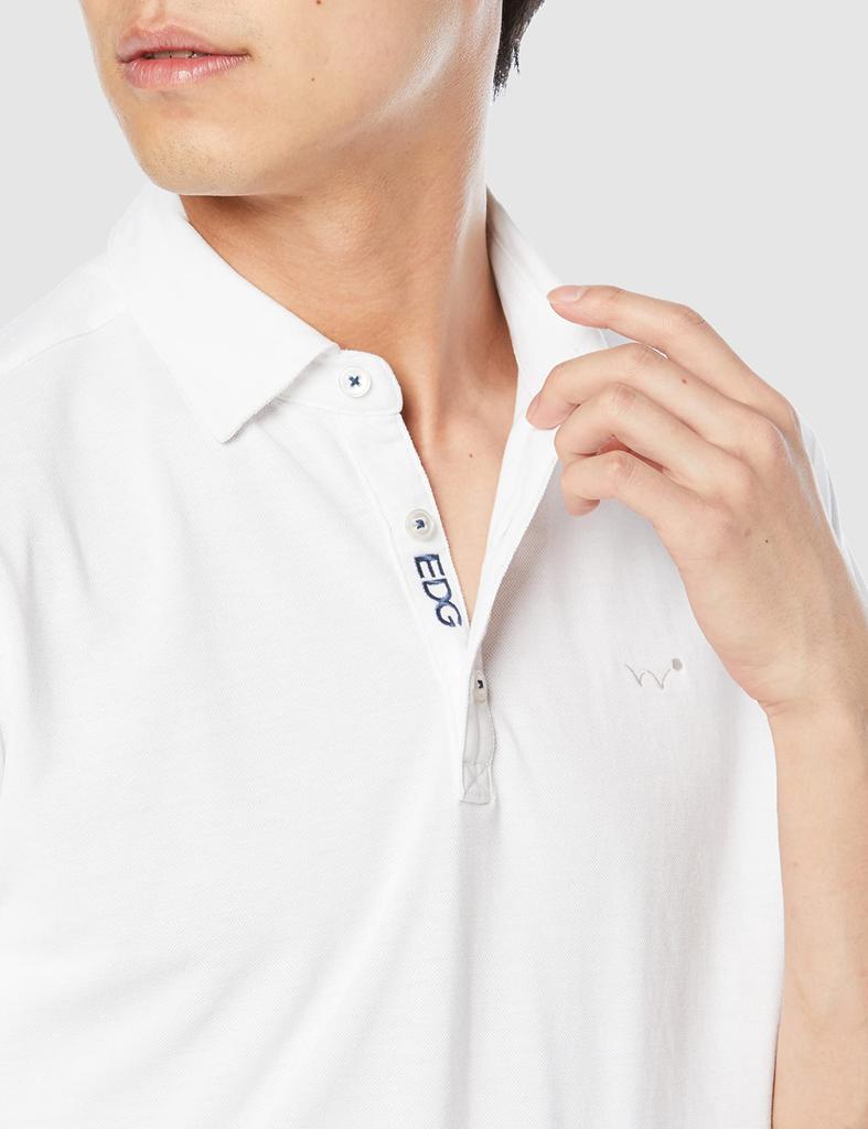 EDWIN GOLF Short Sleeve Polo Size M Men's Shirt, EDG500-18, White,
