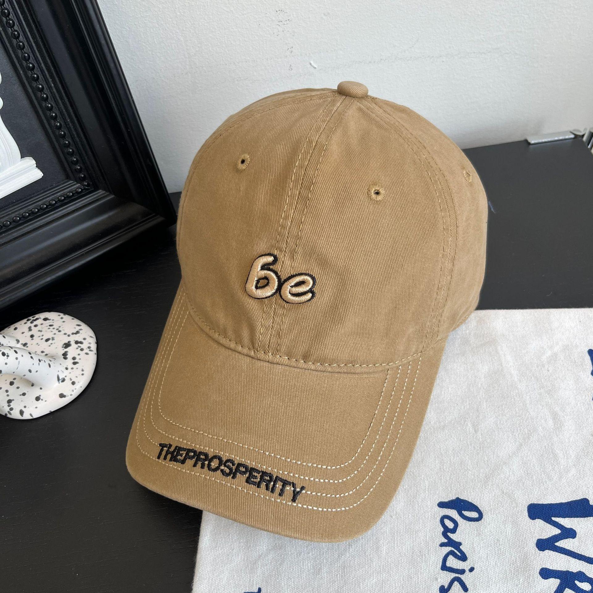 

Spring, Autumn and Summer Fashion New Embroidered Hat Student Work Soft Top Baseball Cap Peaked Cap Sunscreen Sun Hat M（56-58cm） хакі