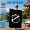 Fc Crest Design Printed Microfiber Beach Towel, Soft And Absorbent, Quick-Dry, Ideal for Summer Travel, Beach Essential, Swimming Pool