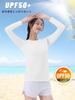 KEFITEVD Long Sleeve UV Summer Size S Women's T-Shirt, Lightweight, Protection, Breathable, Breathable, Sweat-Wicking, Quick-Drying, Top, White,