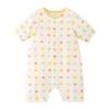 MIKI HOUSE Romper with Open Polka Dot Made In for Boys and Baby Size Pre-Owned Front, Pattern, Japan, Girls, Newborn, Clothes, 50-60cm, Ivory,