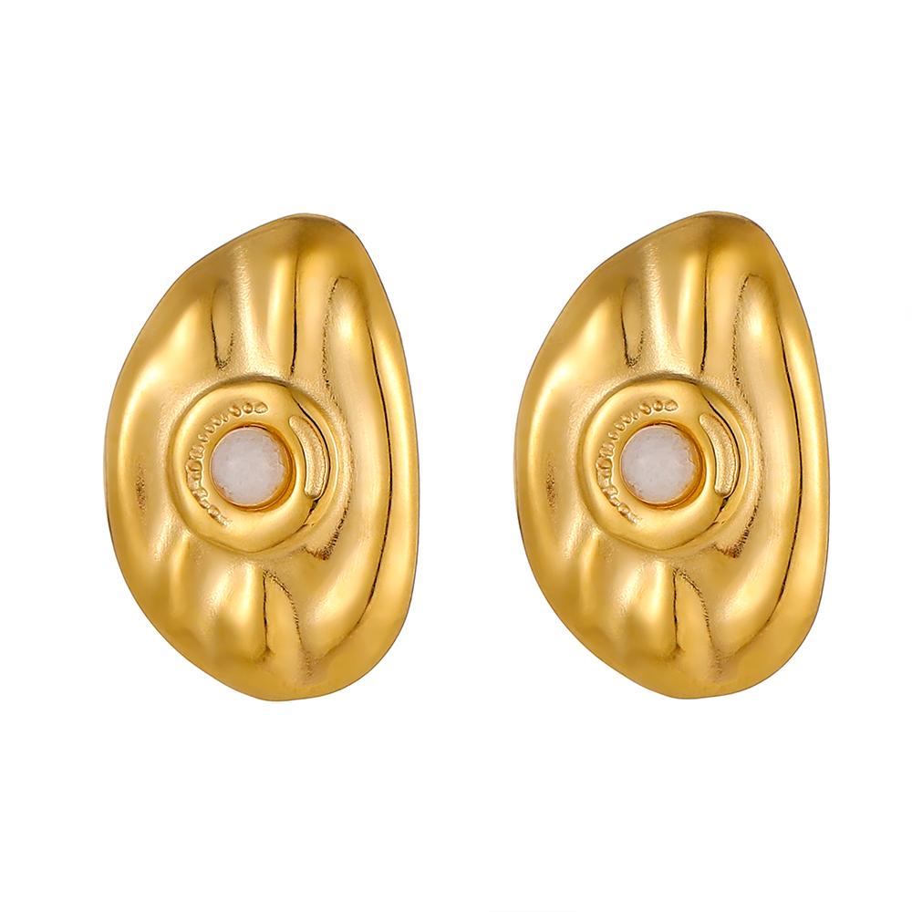 CARLIDANA Luxury Gold Plated Stainless Steel Charm Evil Eye Oval Heart Flower Colorful Natural Stone DIY Jewelry Making Women