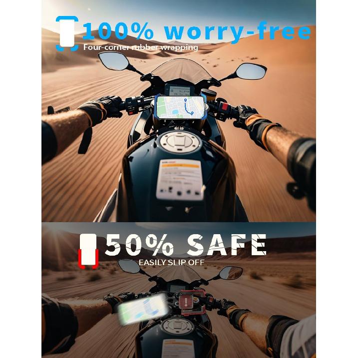 Bike Phone Holder Mount, [Easy Tall] Motorcycle Phone Holder, Bicycle Phone Mount, Electric Scooter Ebike Cell Handlebar Phone Holder, Bike