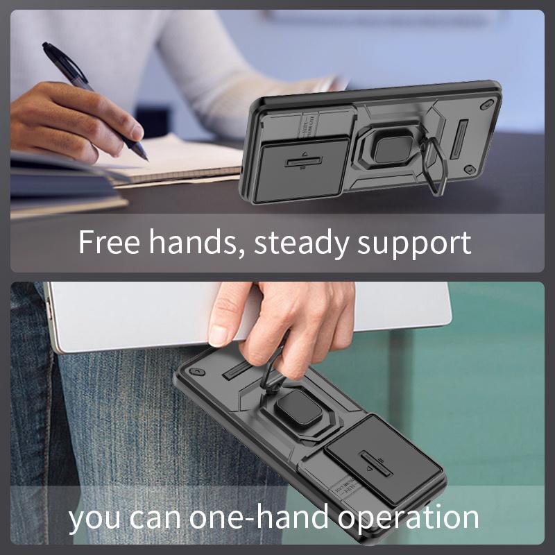 Rugged Armor Magnetic Bracket Case For Samsung Galaxy S26 Ultra S 26 Plus 5G GalaxyS26 Slide Camera Protection Shockproof Cover