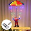 USB Power 2Colors Christmas String Lights LED Santa Claus Parachute Light String Indoor and Outdoor Christmas Atmosphere Decora