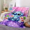 1pc Stitch, Flowers Blanket Lightweight Flannel Throw for Sofa Bed Travel Camping Livingroom Office Couch Chair