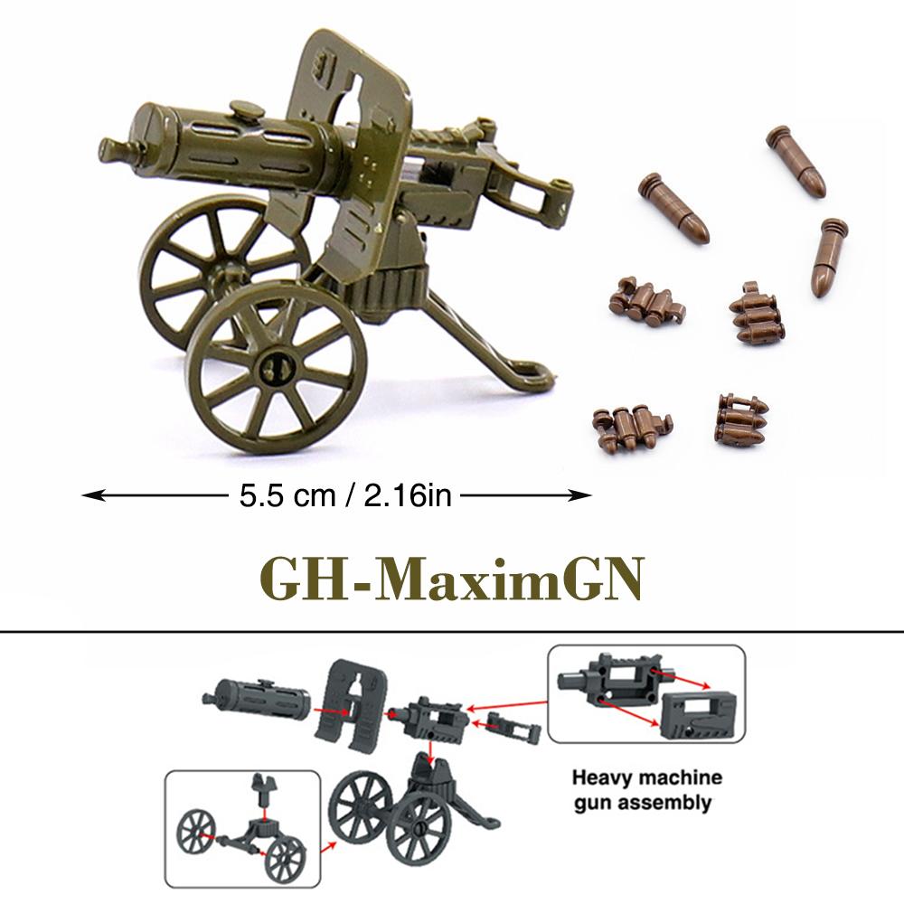 WW2 88mm Flak Gun Cannon Rocket Artillery Military Army War Weapons Soldier MOC Playmobil Scale Model Building Block Children Kid Toy