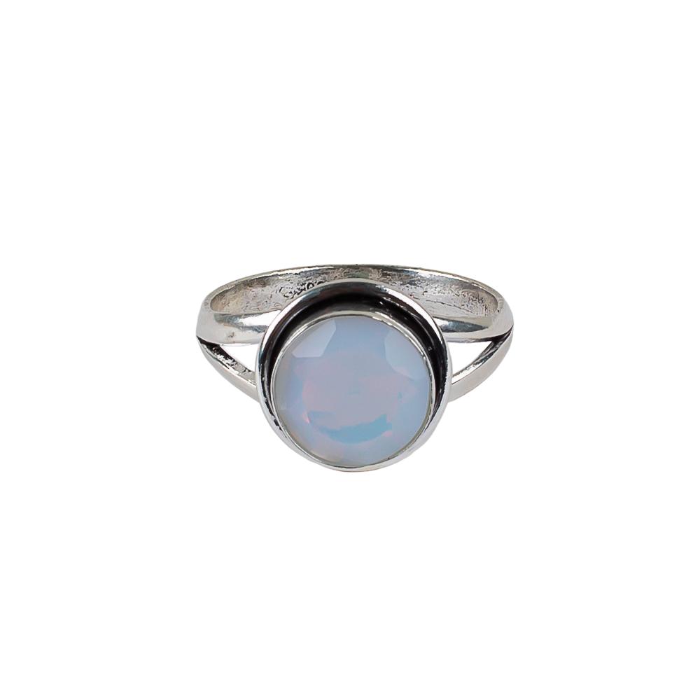 Rare Milky Opal Gemstone 925 Sterling Silver Jewelry Handmade Ring Birthday Gift RR-11-15