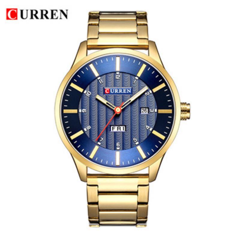 

CURREN Новые лучшие мужские часы со стальным ремнем, модные черные деловые мужские часы, элитные минималистичные тренды