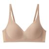 Traceless gathering bra women's soft support without steel ring Thin breathable invisible skin tone underwear Small breasts show large breasts