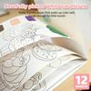 12pages Children's Watercolor Coloring Book Drawing Toys With Built-in Watercolor Pen For Birthday Christmas Boys Girls Gifts