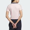 adidas Fashionable Simple Loose Short Sleeve Polo Shirt Women Tops Sand Pink JN3511