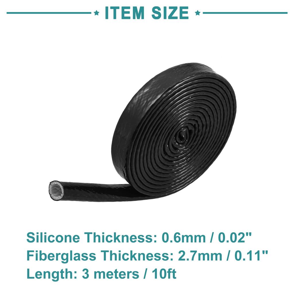 ACROPIX Thermal Insulated Fire Retardant Sleeve Pipe Silicone Glass Fiber Protection Line Wire Sleeve