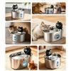 Indoor Pet Waterer with 304 Metal Tray, Front Level Window and Lifted Outlet for Daily Household Drinking Use Home