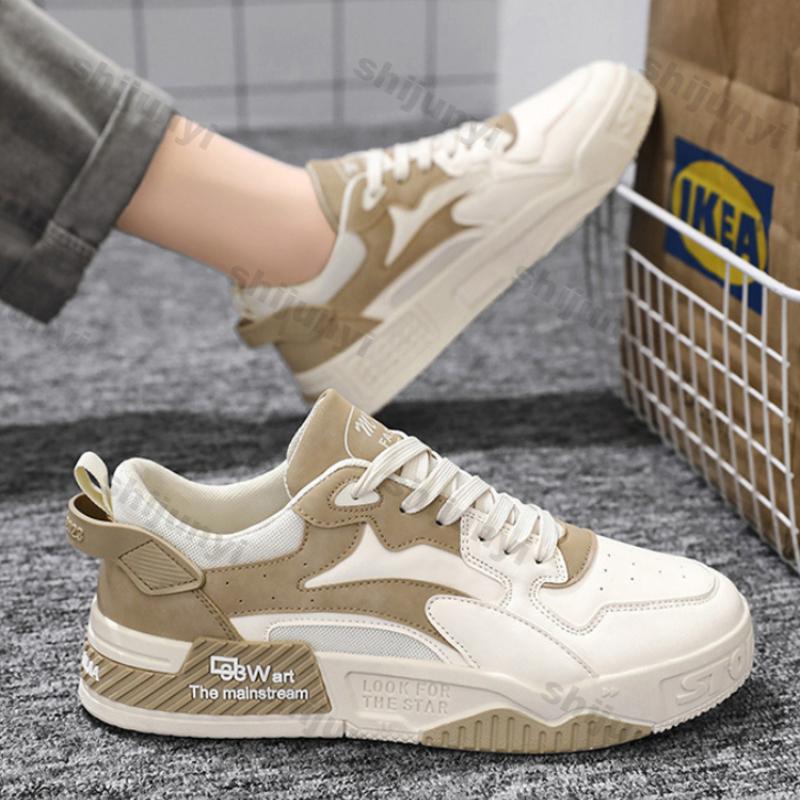 Fashion Men Sneakers Comfortable Casual Wear-resistant Flat Shoes Breathable Soft Sole Sports Shoes Thick Sole Sports Casual Board Shoe