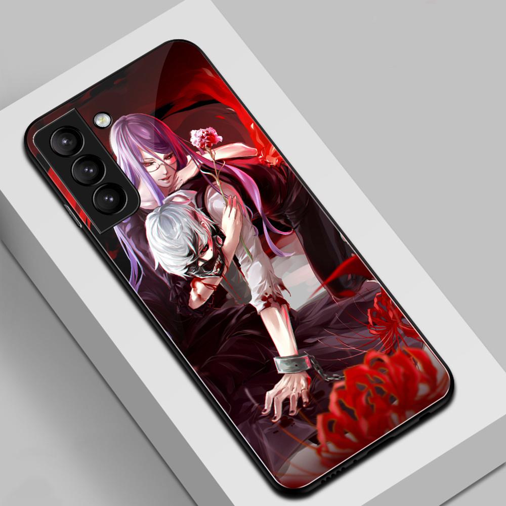 Anime Tokyo Ghoul Terror Phone Case For Samsung Galaxy Note 8 9 20 S20 S22 S21 Ultra S8 S9 S10 S10E Plus FE Tempered Glass Shell