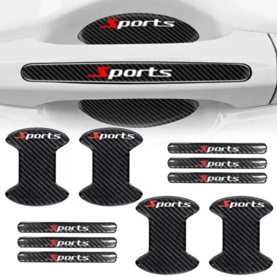 10PCS Car Carbon Fiber Door Handle Bowl Sticker Protector Anti Scratch Cover