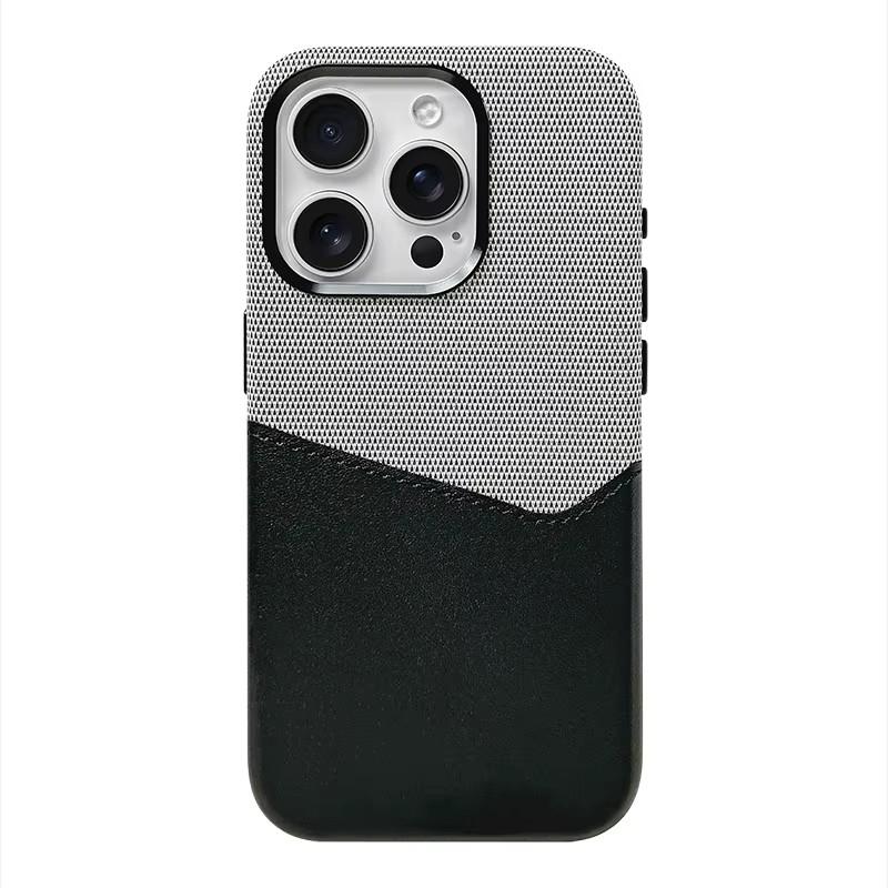 Kartensteckplatz Halter Leinen Leder MagSafe Handyhülle Für iPhone 16 15 14 13 17 Pro Max Magnetisches Kabelloses Laden Stoßfeste Hülle