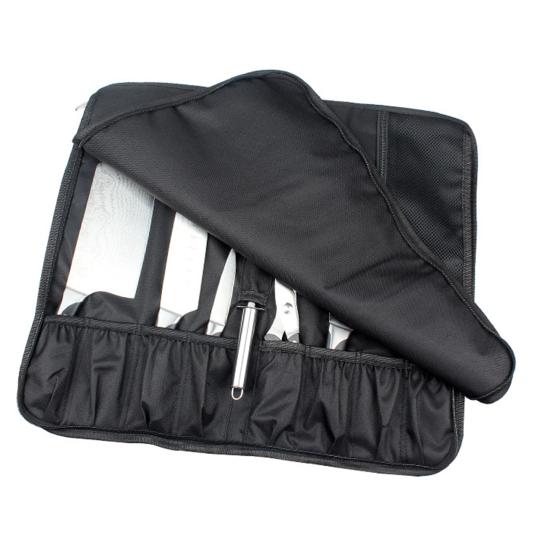 Chef Cutter Case Large Capacity Multi Slots Stain Resistant Sturdy Handle Easy To Carry Storage Oxford Cloth Strong Bearing Chef Roll Bag Kitchen