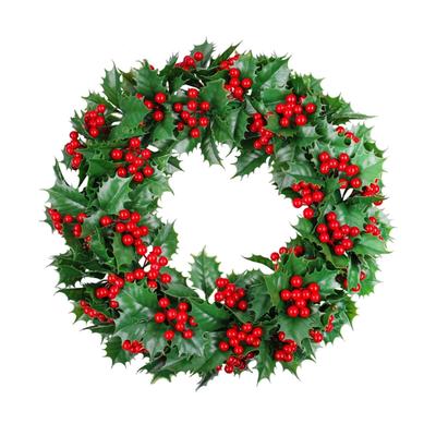 Christmas Door Wreath with Artificial Berries Decorative Wreath Front Door Wreath For Door Indoor Outdoor Decoration