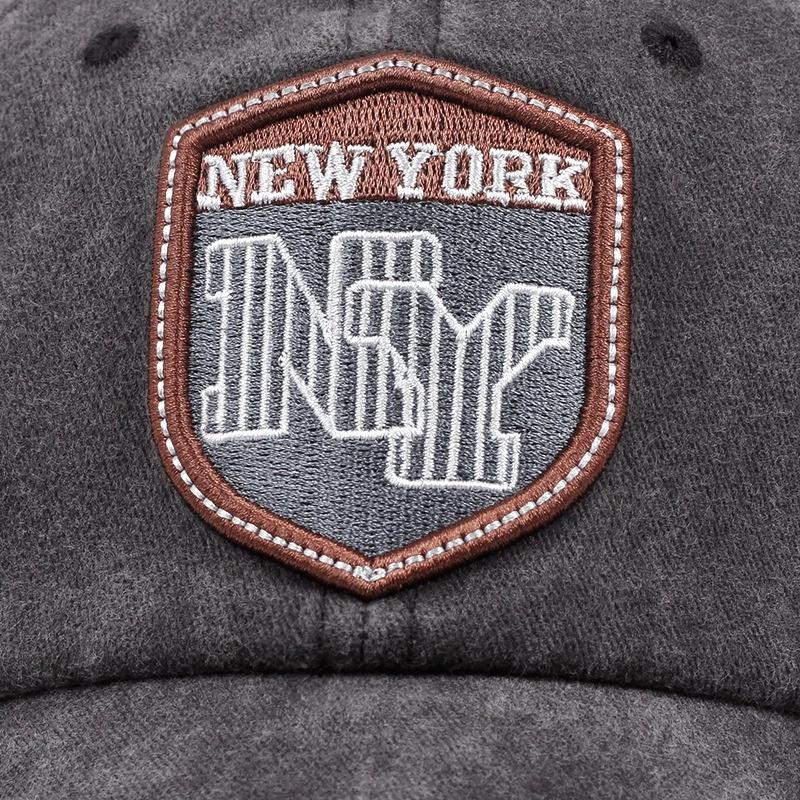 New Baseball Cap Vintage NY Letter Embroidered Cap For Men Women Outdoor Sport Hip Hop Hat Male Cotton Solid Casquette Bone Kpop