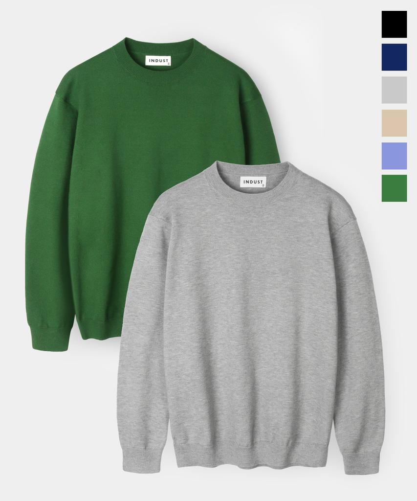 INDUST Signature Round Semi-Crop Knit_6 Color