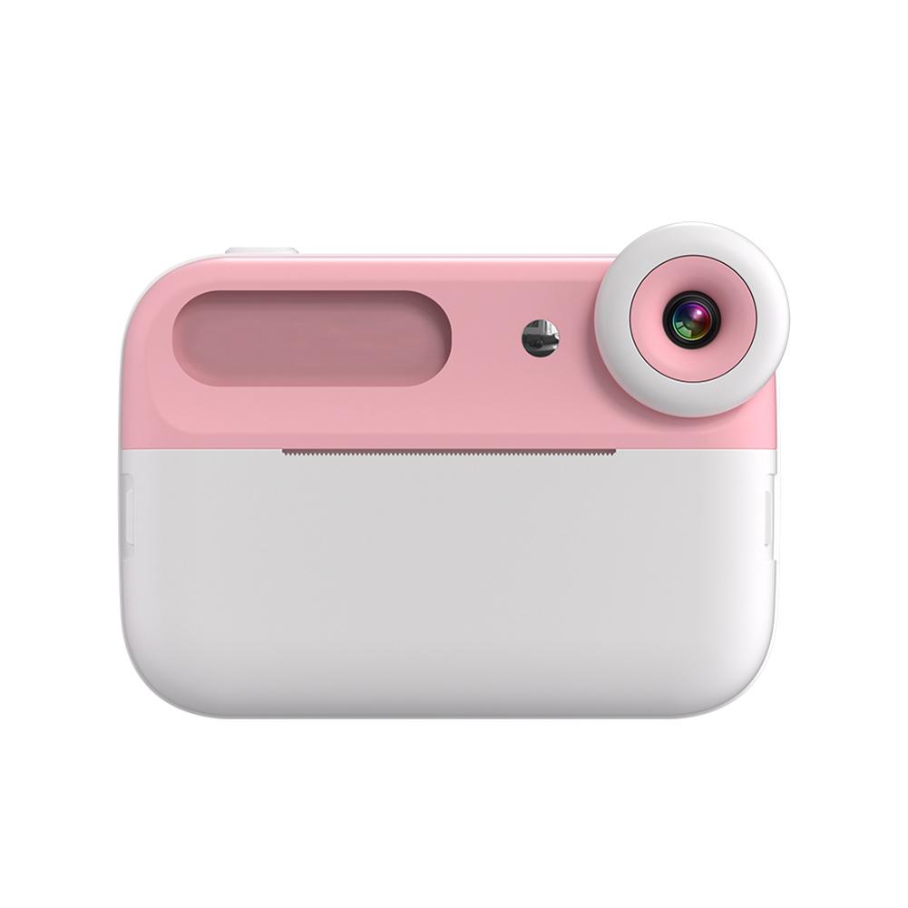Cameră selfie pentru copii cu ecran tactil de 3,0 inchi Cameră cu imprimare instantanee de 48 MP (Roz)