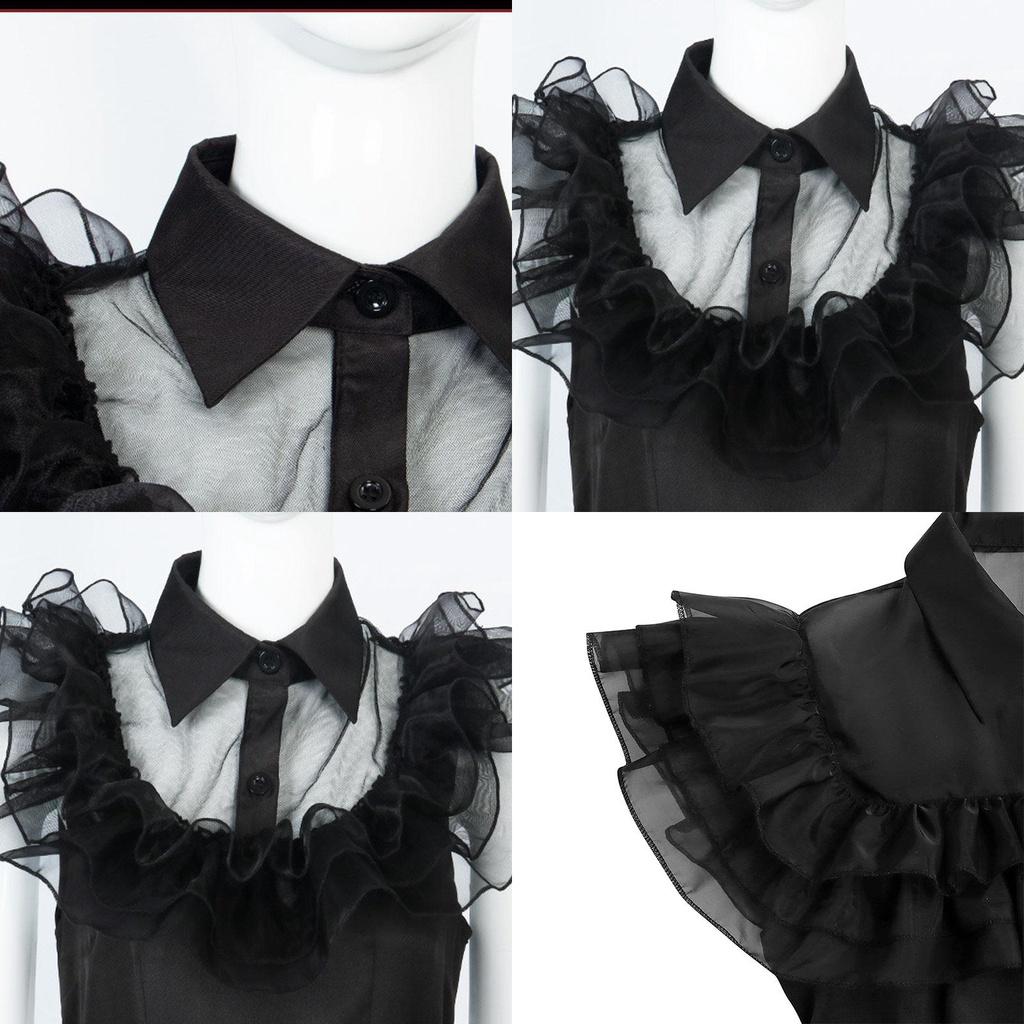 Wednesday Addams Kids Dress Polyester Costume Perfect For Parties And Holidays