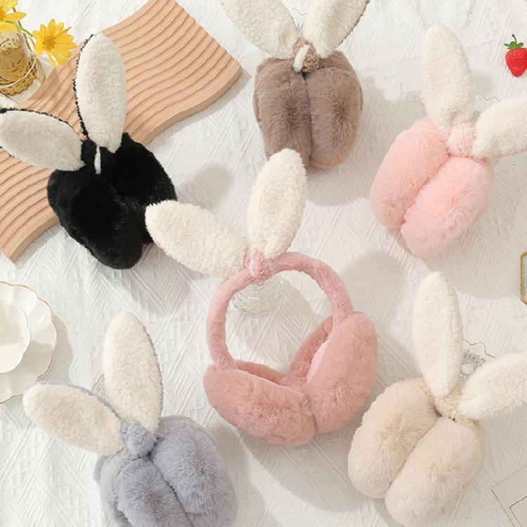 Adult Teens Foldable Animal Ear Shape Plush Ear Warmer Winter Windproof Earmuff