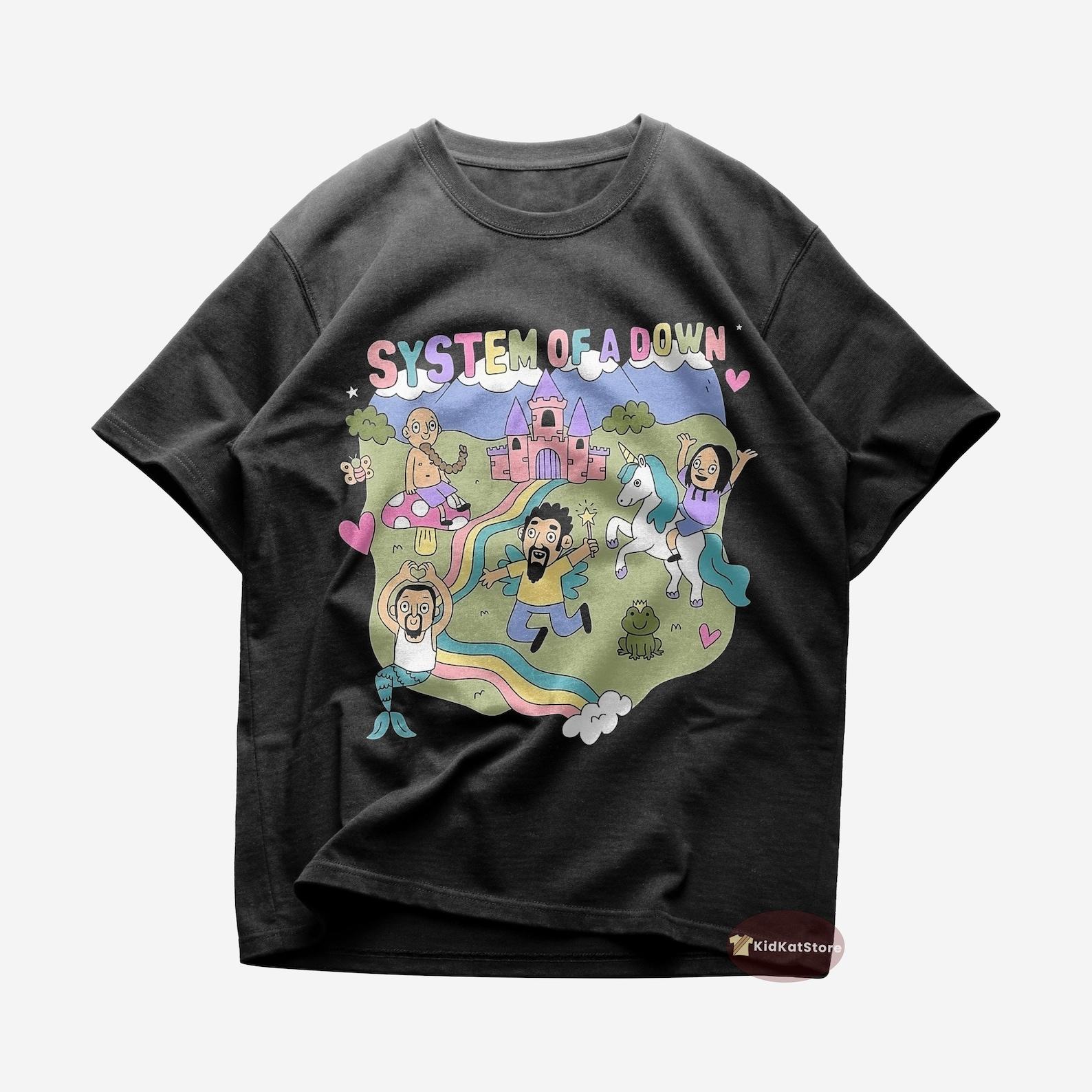 System Of A Down T shirt | Metal Music Shirt | Chop Suey | Lonely Day | Aerials | Toxicity | System Of A Down Merch | Cotton Tee 2XL
