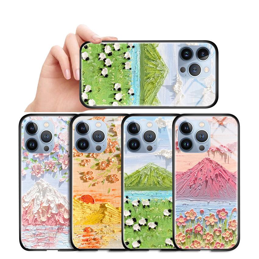 Tempered Glass Phone Case For iPhone 11 12 13 14 15 16 17 Redmi 10 12 14C Note10 Note14 Xiaomi 11Lite PocoC75 Soft Edge Shockproof Smooth Shell