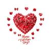 Romantic Red Rose Heart-Shaped Window Stickers for Valentine's Day, Home Decorations